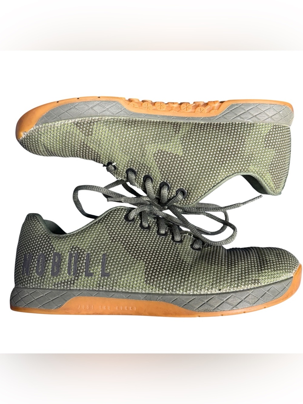 NOBULL Trainers Shoes Mens 7.5 Womens 9 Green Forrest Camo Athletic